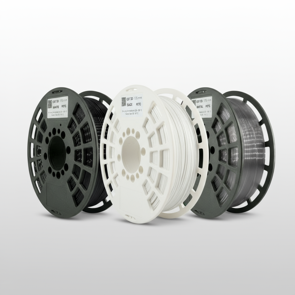 PETG Filament 1.75mm - Black, White, Clear